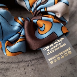 Thick elastic band for coca scrunchie Exotic Meadow