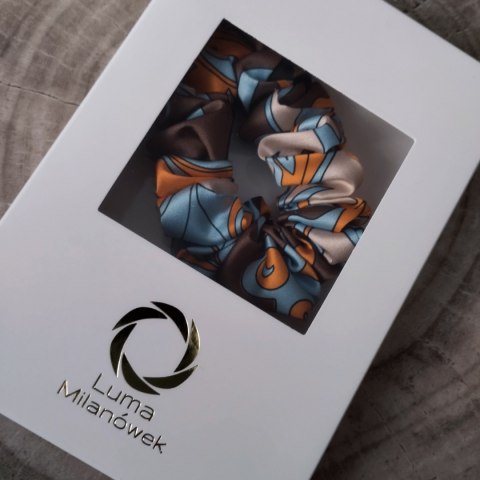 Gruba gumka do koka scrunchie Egzotyczna Łąka