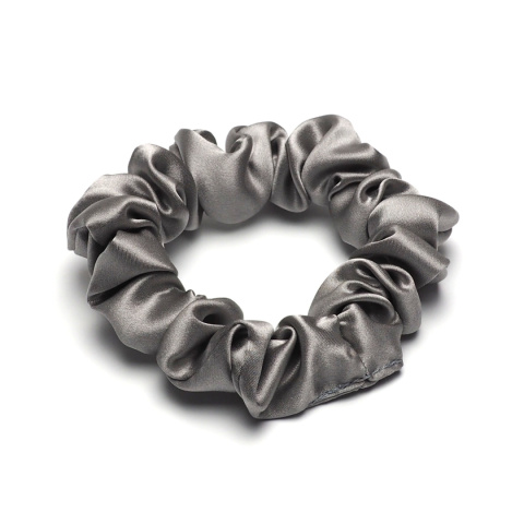 Satin scrunchie scrunchie slim light grey