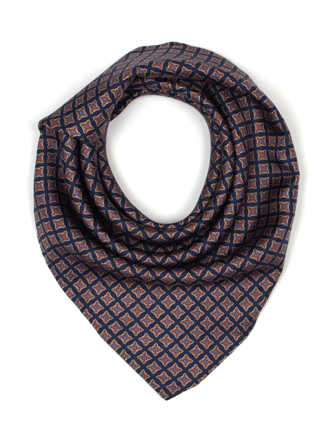Men's silk scarf with a fashionable paisley pattern 60x60 cm Men's silk scarf with a fashionable paisley pattern 60x60 cm