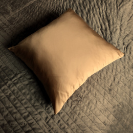 Silk satin pillowcase dark beige 40x40 cm jasiek