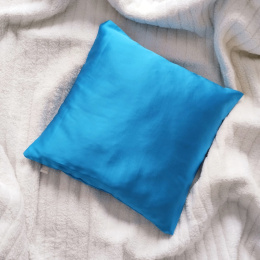 Silk satin pillowcase light azure 40x40 cm jasiek