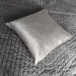 Silk satin pillowcase grey and stone 40x40 cm jasiek