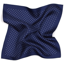 Silk suit pocket square with Polka Dots pattern 30x30 cm