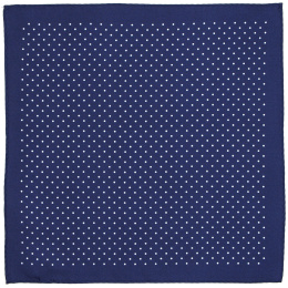 Silk suit pocket square with Polka Dots pattern 30x30 cm