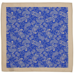 Silk handkerchief with paisley pattern 30x30 cm