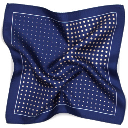 Silk handkerchief with polka dots pattern 30x30 cm