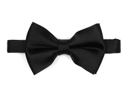Black silk bow tie for suit