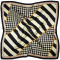 AD-003 Silk scarf printed on both sides, houndstooth 90x90 cm