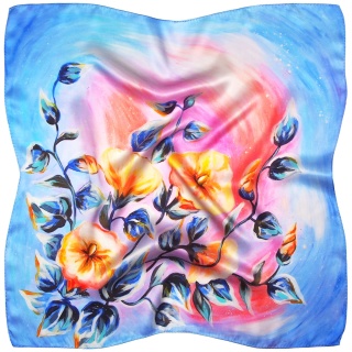 AD7-061 Silk scarf 100% printed oil painting 68x68cm