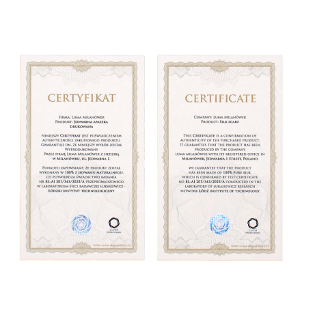 Silk scarf zodiac bull 68x68cm Anna Halarewicz AZ-02