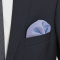 Elegant silk pocket square for a jacket, heather, 30x30 cm