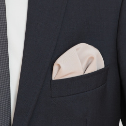 Elegantes Jacken-Einstecktuch aus Seide, Pfirsich, 30x30 cm