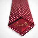 KR-560 Elegancki jedwabny krawat żakardowy w kropki