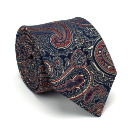 KR-006 Men's exclusive tie with fashionable paisley pattern 100% silk