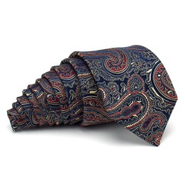 KR-006 Exclusive men's tie with fashionable paisley pattern 100% silk