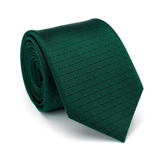 Green silk jacquard tie KR-011