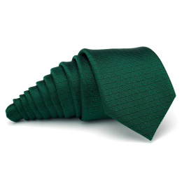 KR-011 Zielony męski krawat do garnituru tkany żakardowy jedwabny