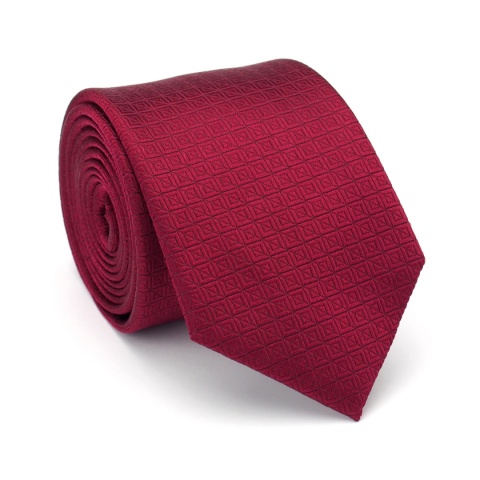 KR-013 Burgundy men's suit tie, woven, jacquard silk