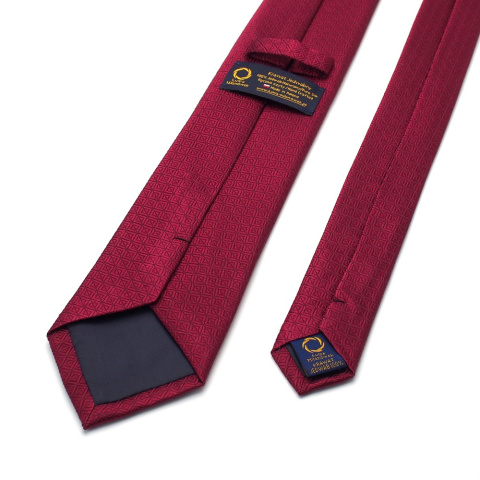 Burgundy Jacquard Silk Tie KR-013