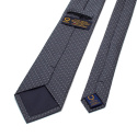 KR-017 Gray tie with flowers - branded silk ties