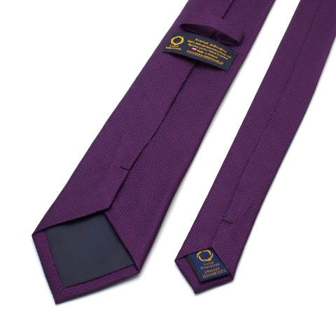 Purple silk jacquard tie KR-018