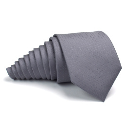 KR-021 Grey men's silk tie - elegant tie as a gift