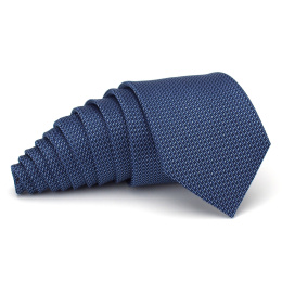 KR-025 Blue men's silk tie - elegant tie as a gift