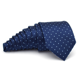 KR-026 Blue men's silk tie - elegant tie as a gift