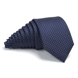 KR-028 Men's silk tie with gold squares - an elegant tie for a gift