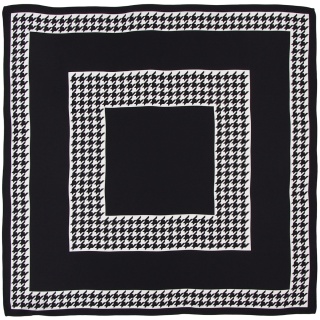 Jedwabna apaszka dwustronna w pepitkę 68x68cm AD7-037