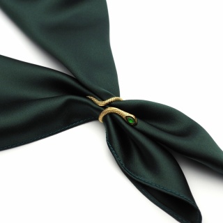Butelkowo Zielona Jedwabna Apaszka Satynowa, 70x70cm AS7-007