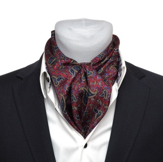 Silk paisley men's scarf 70x70 cm