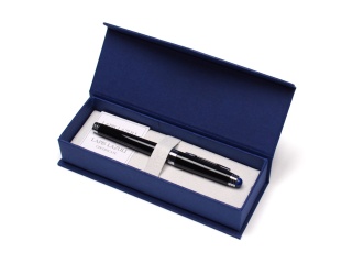 Lapis lazuli stone fountain pen silver
