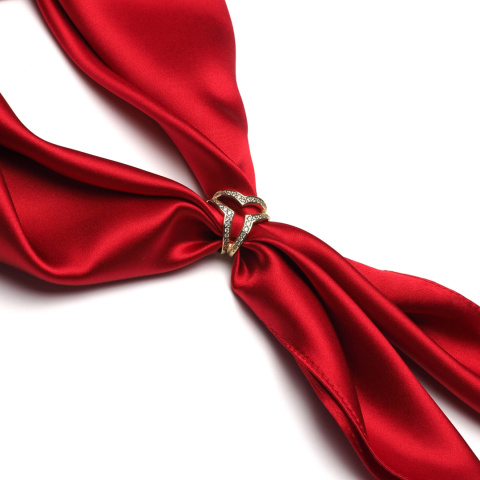 Gold-plated silver scarf with cubic zirconia (pr. 925)