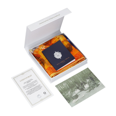 AJ-16B Jubilee silk scarf, centenary of Milan silk 90x90 cm AJ-16B Jubilee silk scarf, centenary of Milan silk 90x90 cm