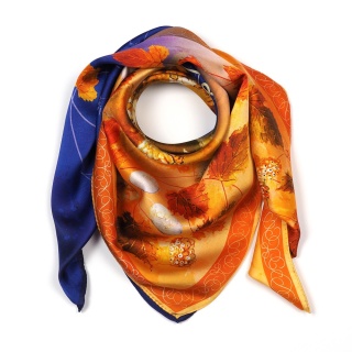AJ-24B Jubilee silk scarf, centenary of Milan silk 90x90 cm