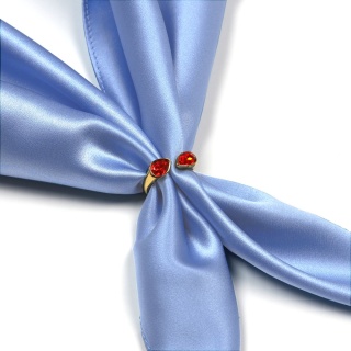 Jasnoniebieska Jedwabna Apaszka Satynowa, 70x70cm AS7-018