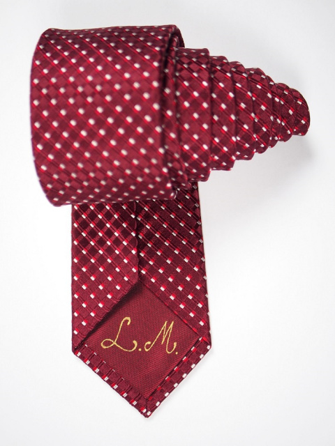 OUTLET-KR-552 Elegancki jedwabny krawat żakardowy