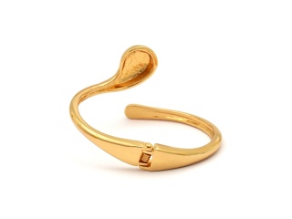 Złota bransoletka damska z łezką