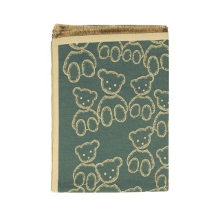 Scarf in a bowl, thick women's winter scarf, green 190x65cm