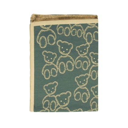 Scarf in a bowl, thick women's winter scarf, green 190x65cm