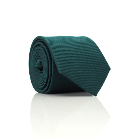 Jedwabny krawat żakardowy zielony KR-618