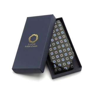 IT-014 Italian silk tie, print, free pack