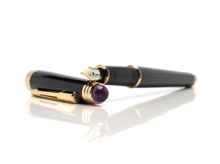 Złote pióro wieczne z ametystem WPZ-09