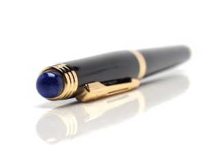 Rollerball pen with lapis lazuli