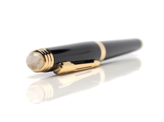 Pióro wieczne z kamieniem księżycowym złote WPZ-06