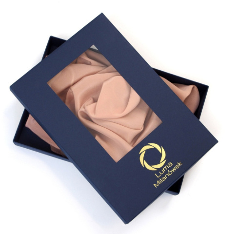 Elegancka poszetka do marynarki jedwabna, jasnoszara 30x30 cm