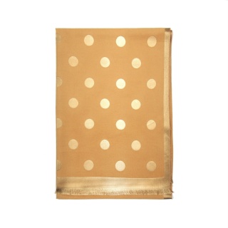 Polka Dot scarf, thick women's winter scarf, beige 185x65cm
