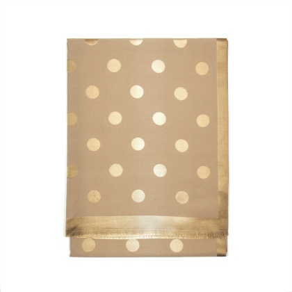 Szal Polka Dot, gruby szal zimowy damski, brązowy 185x65cm